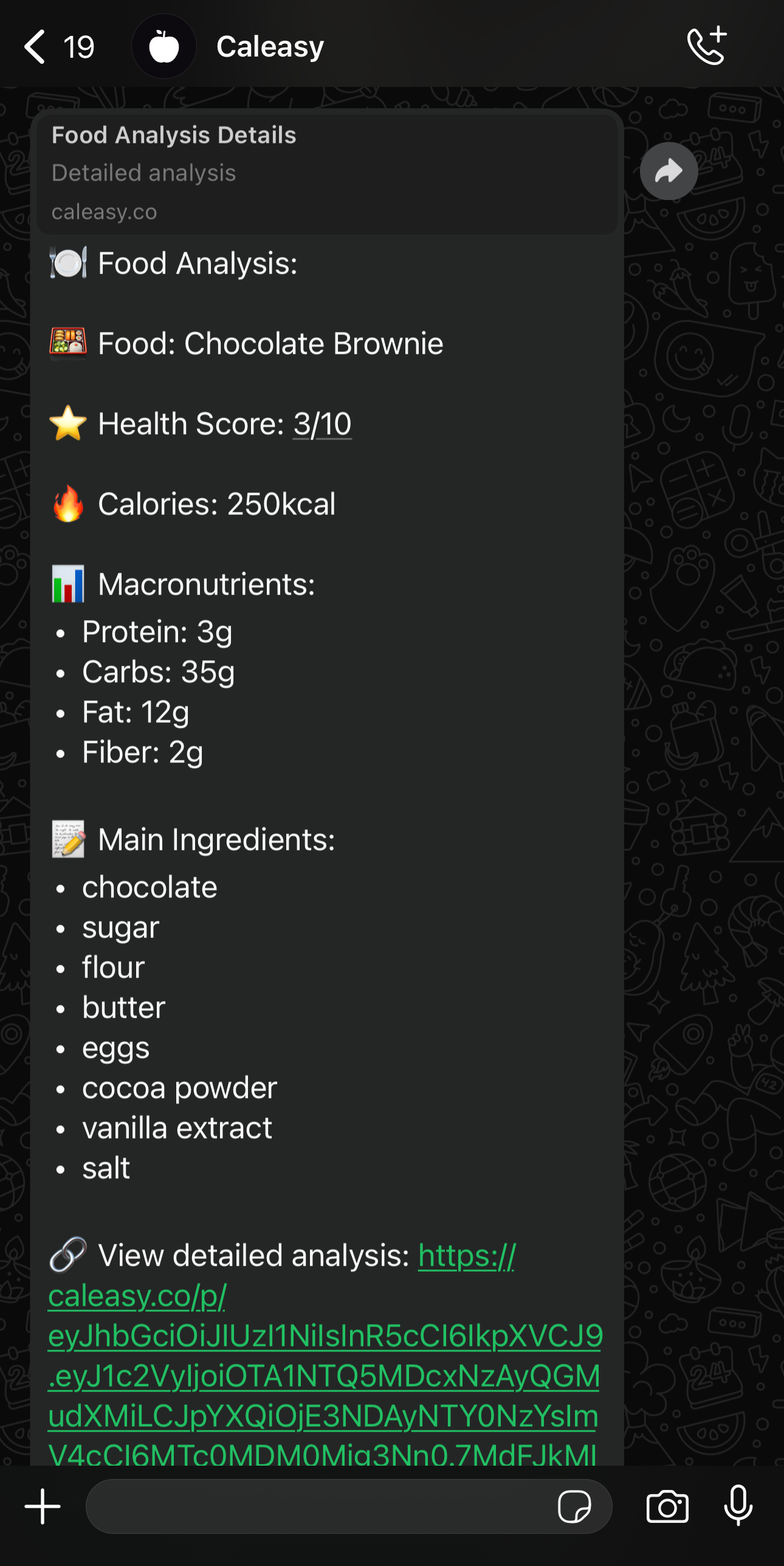 Instant food analysis
